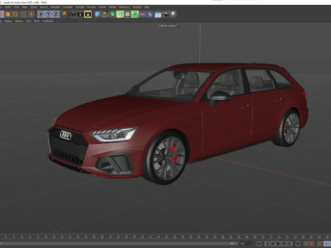 Audi A4 Avant S-line 2019 3D Model
