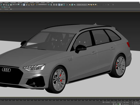 Audi A4 Avant S-line 2019 3D Model