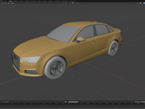 Audi A4 Sedan 2019 3D Model