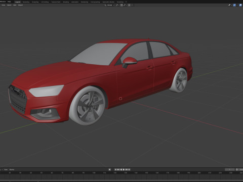 Audi A4 Sedan 2020 3D 모델