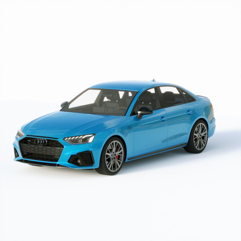 Audi A4 S-line 2020 3D 模型 .c4d .max .obj .3ds .fbx .stl .blend 