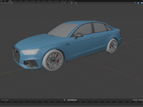 Audi A4 S-line 2020 3D 模型