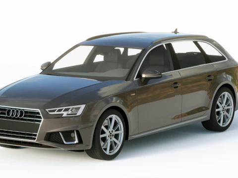 Audi A4 S-line Avant 2020 3D Model