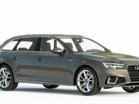 Audi A4 S-line Avant 2020 3D Model