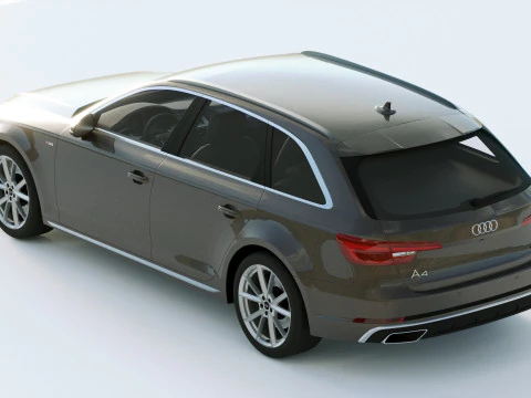 Audi A4 S-line Avant 2020 3D Model