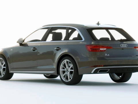 Audi A4 S-line Avant 2020 3D Model