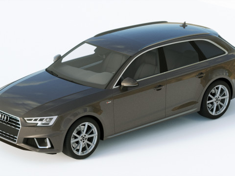 Audi A4 S-line Avant 2020 3D मॉडल