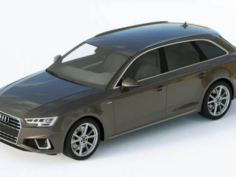 Audi A4 S-line Avant 2020 3D Model