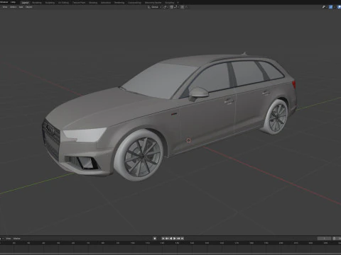 Audi A4 S-line Avant 2020 3D Model