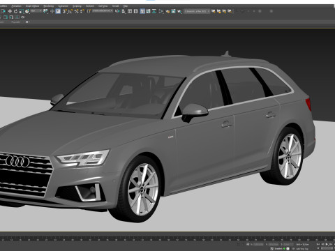 Audi A4 S-line Avant 2020 3D मॉडल