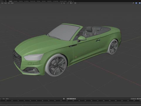 Audi A5 Cabriolet 2020 3D Model