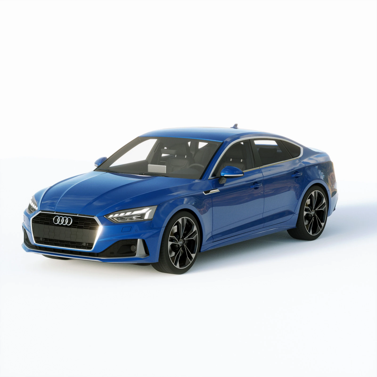 Audi A5 Sportback 2020 3D Model .c4d .max .obj .3ds .fbx .stl .blend