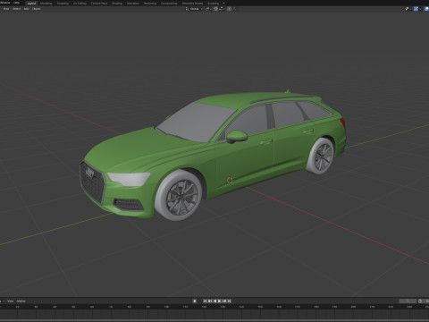 Audi A6 Avant 2019 3D 모델