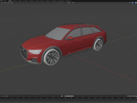 Audi A6 Avant Allroad 2019 3D Model