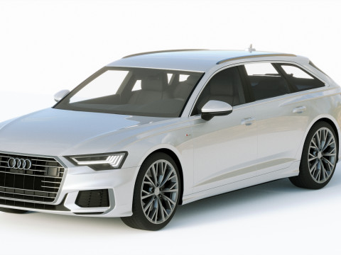 Audi A6 Avant S-line 2019 3D 모델
