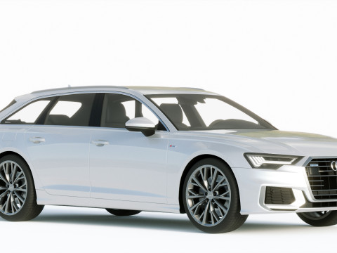 Audi A6 Avant S-line 2019 3D 모델