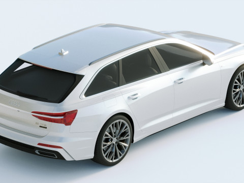 Audi A6 Avant S-line 2019 3D 모델