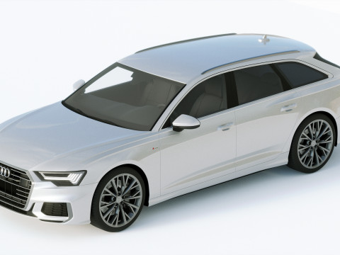 Audi A6 Avant S-line 2019 3D 모델