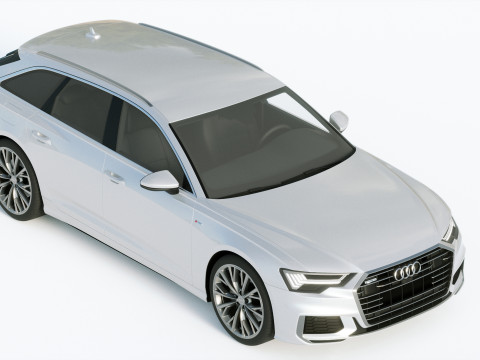Audi A6 Avant S-line 2019 3D 모델