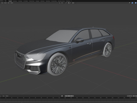 Audi A6 Avant S-line 2019 3D 모델