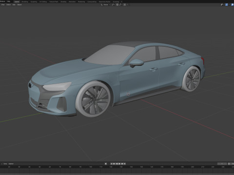 Audi E-Tron GT quattro 2022 3D Модель