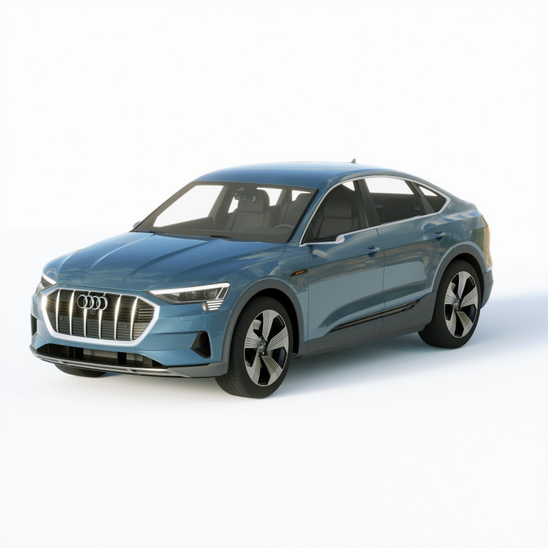 Audi E-Tron Sportback 2021 3D Модель .c4d .max .obj .3ds .fbx .stl .blend