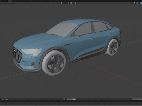 Audi E-Tron Sportback 2021 3D Модель