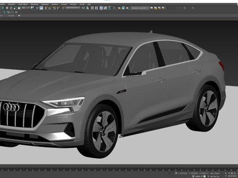 Audi E-Tron Sportback 2021 3D Модель