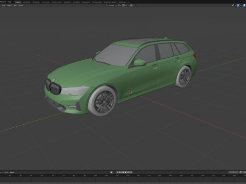 3-series touring g21 2020 3D Model