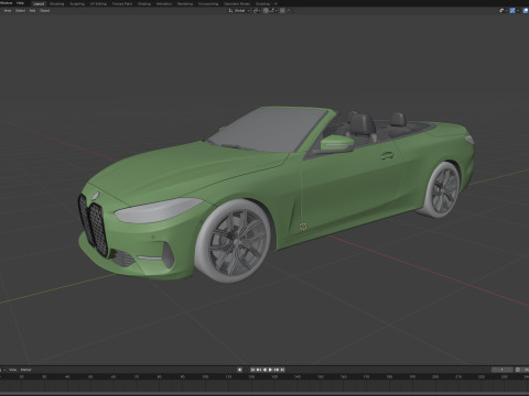 4-series Convertible 2021 3D 모델