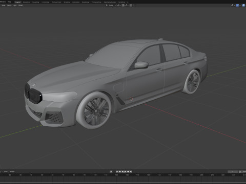 5-series g30 m sport 2021 3D Modell