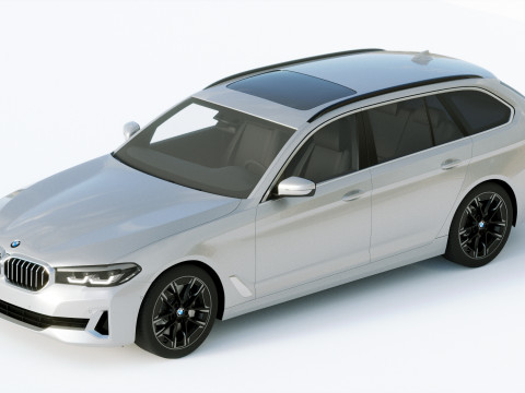 5-series touring g31 2021 Modelo 3D