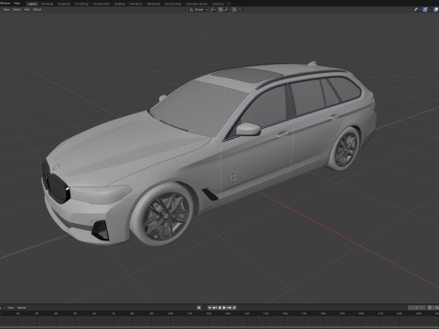 5-series touring g31 2021 Modelo 3D
