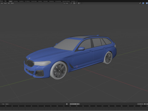 5-series touring g31 M-sport 2021 3D Модель