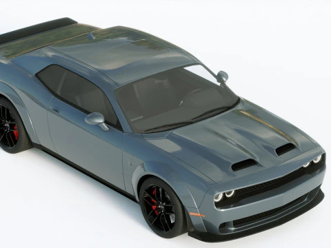 Dodge Challenger Srt Hellcat 2019 3D Model