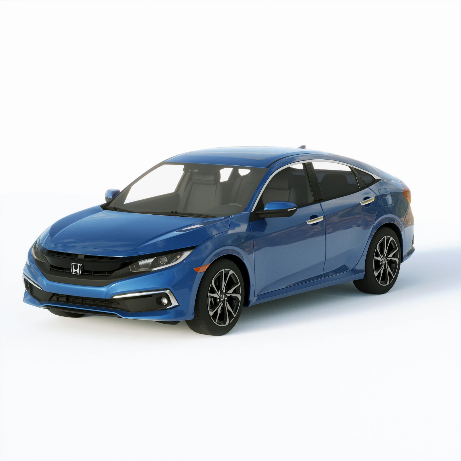 Honda Civic 2019 3D Model .c4d .max .obj .3ds .fbx .stl .blend