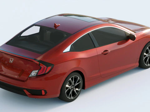 Honda Civic Coupe 2019 3D Model