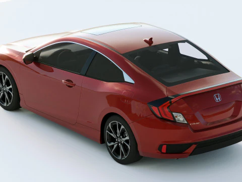 Honda Civic Coupe 2019 3D Model