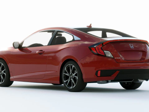 Honda Civic Coupe 2019 3D Model