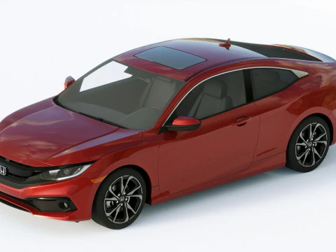 Honda Civic Coupe 2019 3D Model
