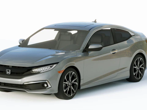 Honda Civic Coupe Led 2019 3D Model