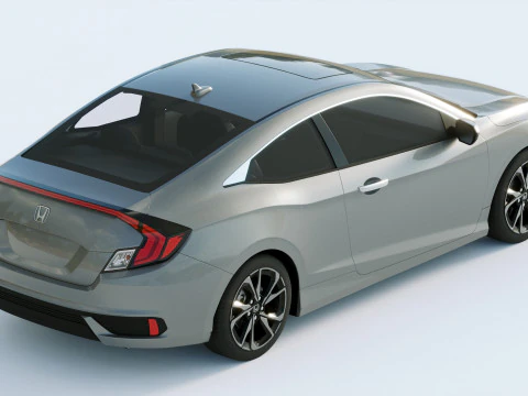 Honda Civic Coupe Led 2019 3D Model