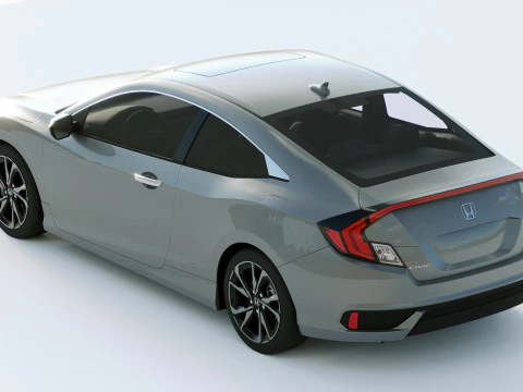 Honda Civic Coupe Led 2019 3D Model