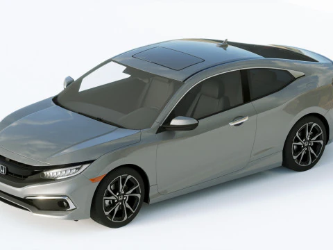 Honda Civic Coupe Led 2019 3D Model