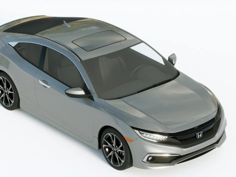 Honda Civic Coupe Led 2019 3D Model