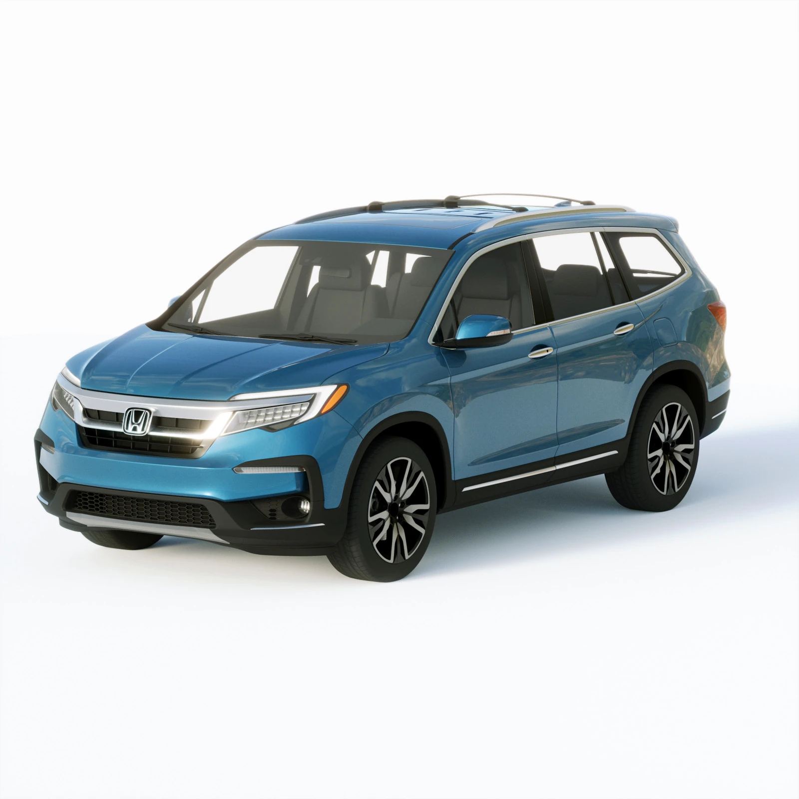 Honda Pilot 2019 3D Model .c4d .max .obj .3ds .fbx .stl .blend 