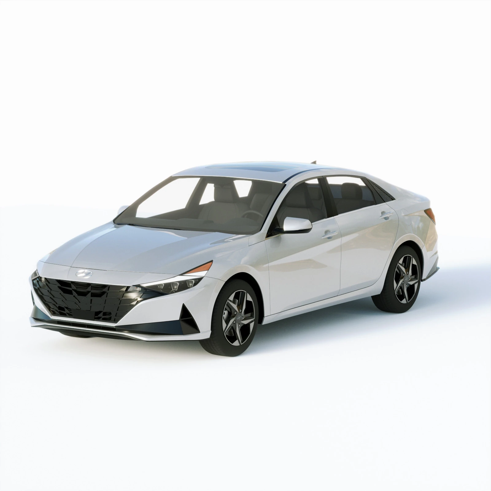 Hyundai Elantra 2021 3D Model .c4d .max .obj .3ds .fbx .stl .blend