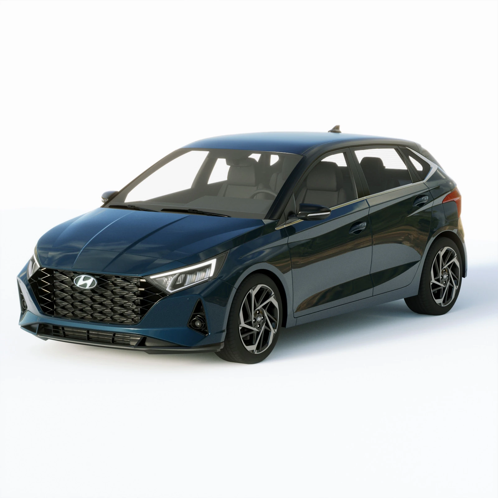 Hyundai I20 2021 3D Model .c4d .max .obj .3ds .fbx .stl .blend