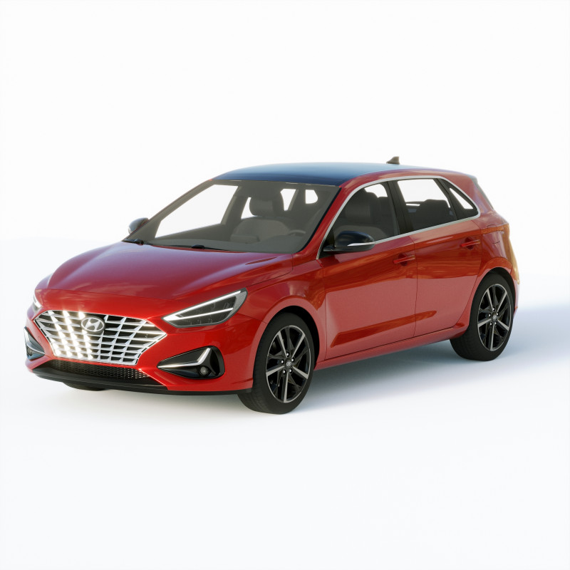 Hyundai I30 2020 3D Model .c4d .max .obj .3ds .fbx .stl .blend 