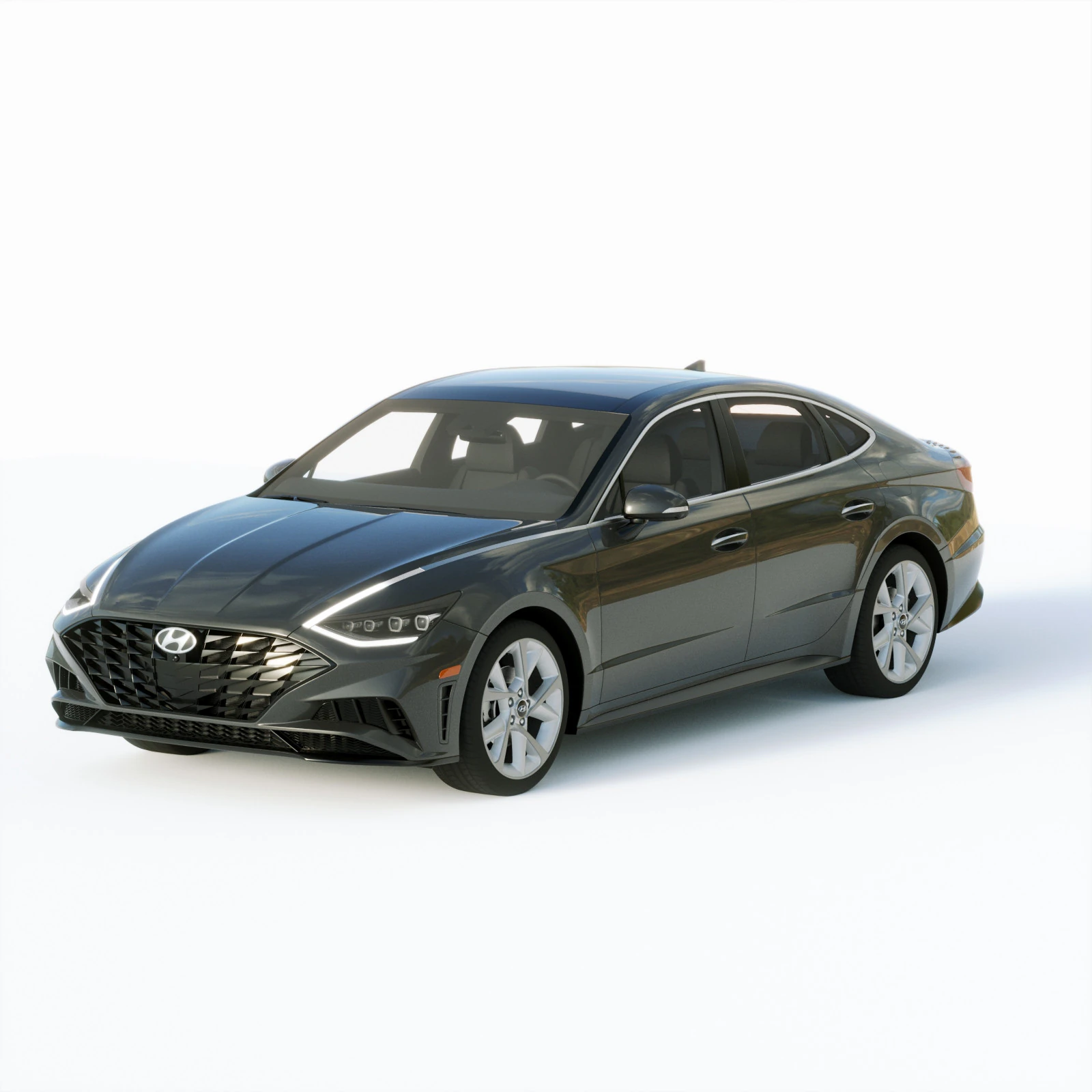 Hyundai Sonata 2020 3D Model .c4d .max .obj .3ds .fbx .stl .blend 